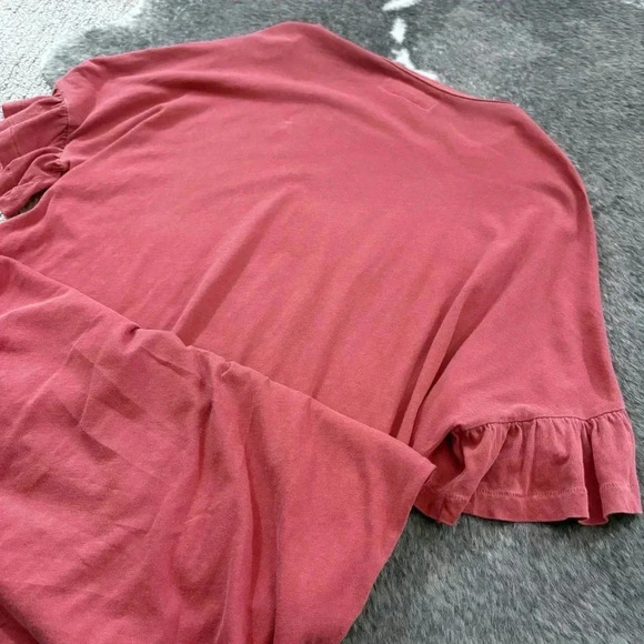 The GREAT. Ruffle Sleeve T-Shirt Dress - Picture 6 of 11